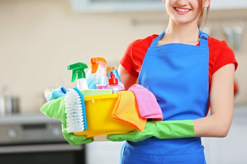 Professional oven cleaning service in a Putney home kitchen