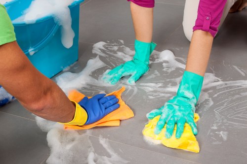 Careful cleaning of high-touch areas in a Putney home