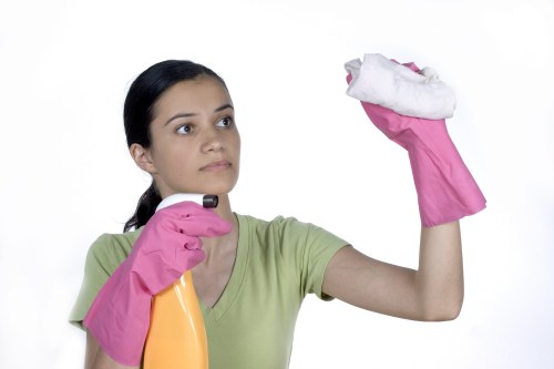 Deep cleaning kitchen and bathroom areas during a tenancy clean in Putney