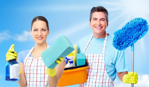 Local Putney cleaners carrying out a deep clean in a flat