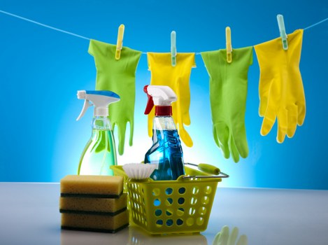 Office cleaner working in a Putney business premises