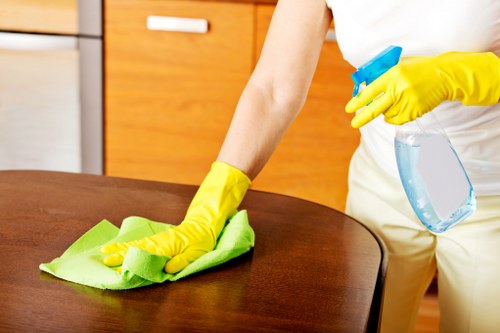 Finishing touches during after builders cleaning in Putney